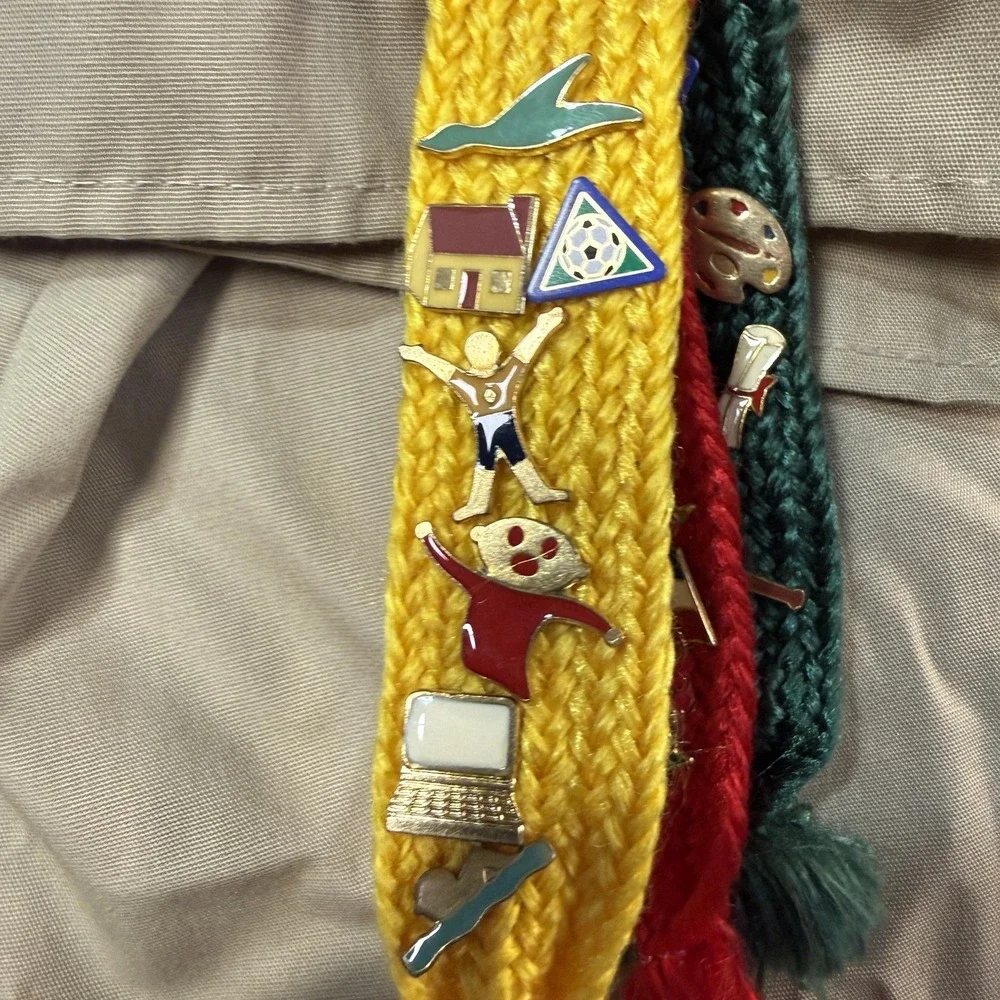 Vintage BSA Cub Scout Webelos Uniform Shirt Pack 153 Heart O Texas Youth LG USA